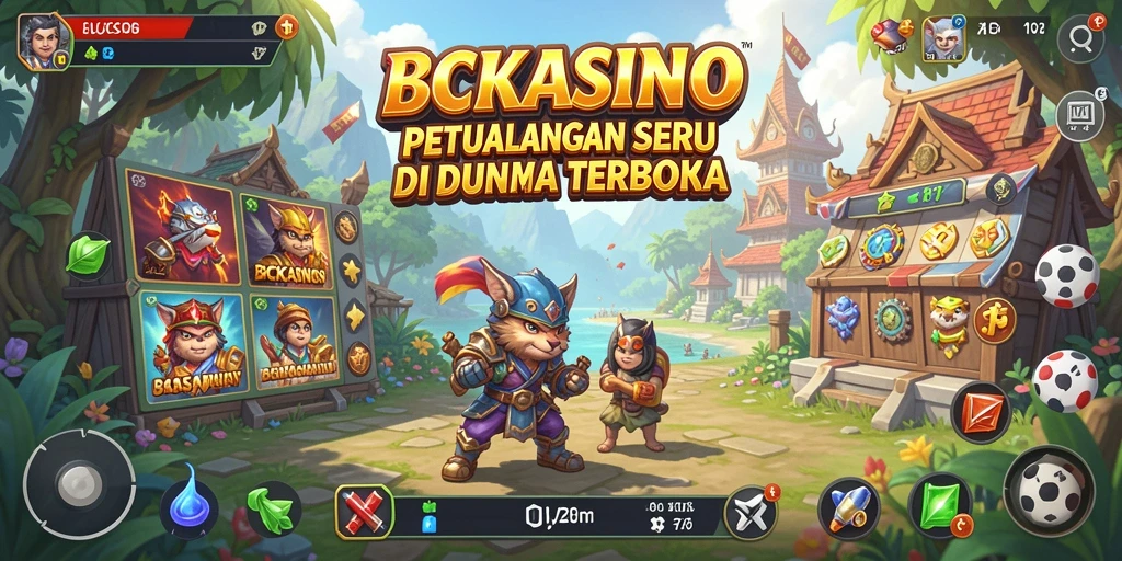 Tangkapan layar gameplay BCKASINO menampilkan aksi seru di dunia terbuka.