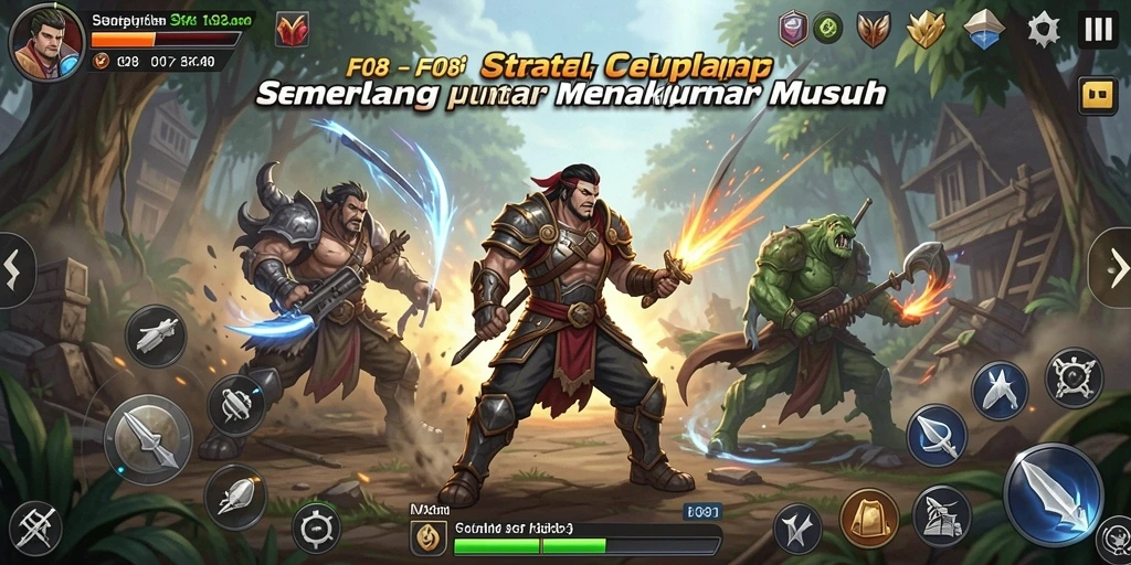 Tangkapan layar gameplay F08 yang menunjukkan aksi taktis di lapangan.