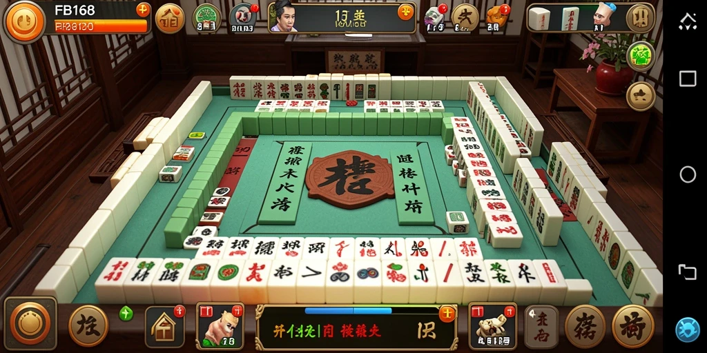 Screenshot FB168 menampilkan gameplay Mahjong yang seru dan interaktif.