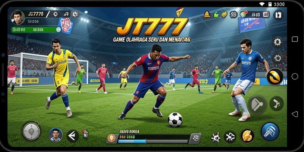 Tampilan gameplay JT777 yang menampilkan aksi olahraga menarik.