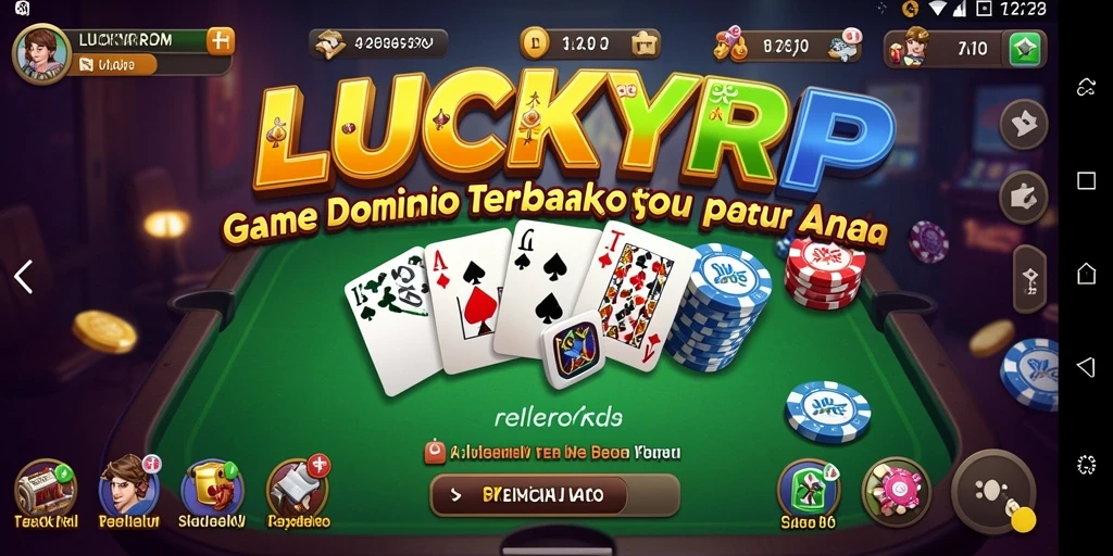 Tampilan gameplay LUCKYRP yang seru dan menarik saat bermain Domino.