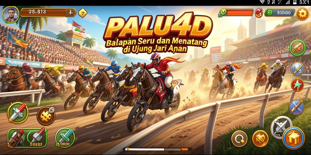 Screenshot PALU4D menampilkan aksi balap yang seru dan grafis menakjubkan.