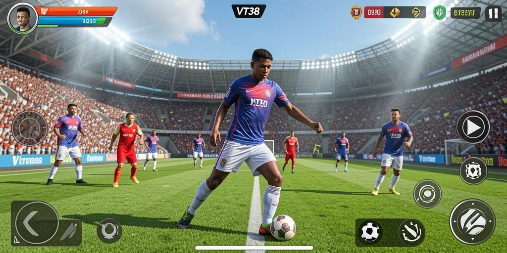 Tampilan gameplay seru yang menampilkan berbagai cabang olahraga di VT38.