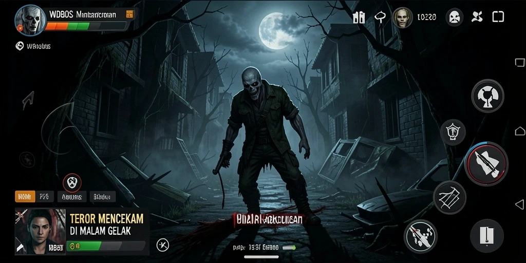 Screenshot menampilkan suasana mencekam dari WDBOS dengan karakter dalam kegelapan.